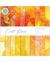 CC Essential Craft Papers 12 x 12 : Ink Drops - Sunset