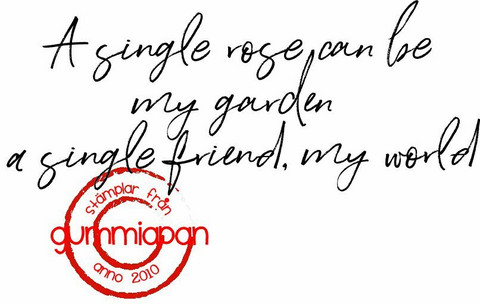 Gummiapan: A single rose…  -leimasin