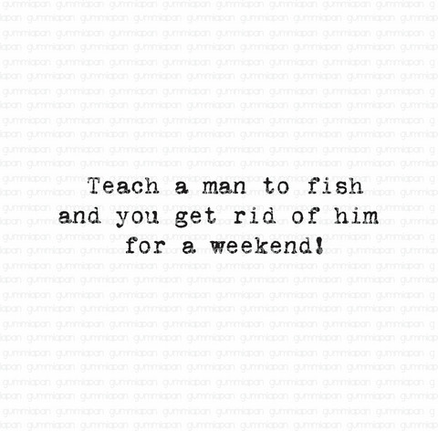 Gummiapan: Teach man to fish …  - leimasin