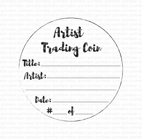 Gummiapan: Artist Trading Coin #1  - leimasin