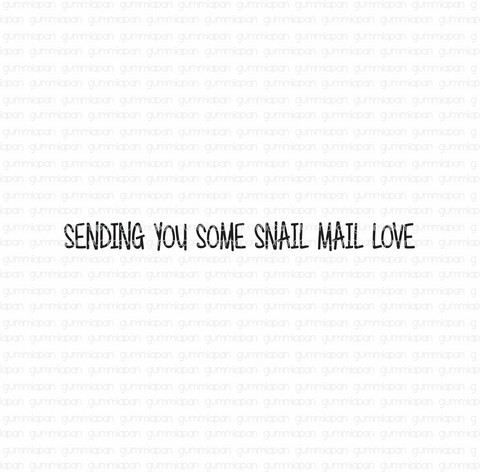 Gummiapan: Sending you some Snail Mail love   - leimasin