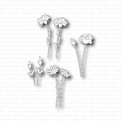 Gummiapan: Small Midsummer Flowers  -  stanssisetti