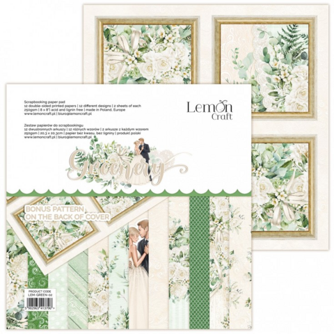 Lemoncraft: Greenery 8x8  -paperilehtiö