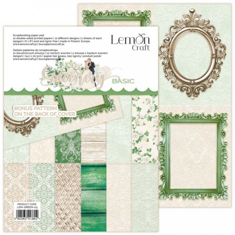 Lemoncraft: Greenery Basic Papers 6x8  -paperilehtiö