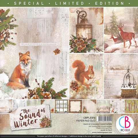 Ciao Bella: Special Limited Edition Paper Pad :  The Sound of Winter 12x12