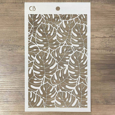 Ciao Bella 5x8 Stencil : Tropical Leaves -sabluuna