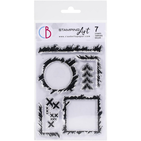 Ciao Bella : Grunge Frames & Borders A6 - leimasinsetti
