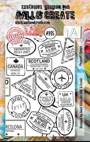 Aall & Create: Passport Stamps  #895  -leimasinsetti