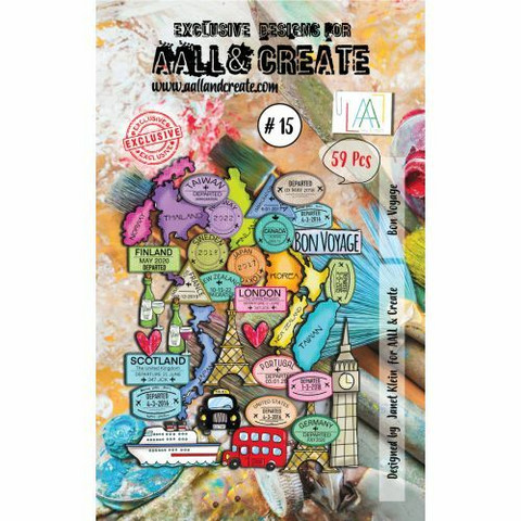Aall & Create Die Cuts: Bon Voyage #15 -leikekuviopakkaus