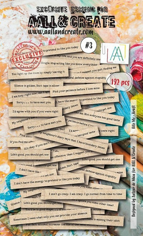 Aall & Create Die Cuts: Bite Me - Kraft #3 -leikekuviopakkaus