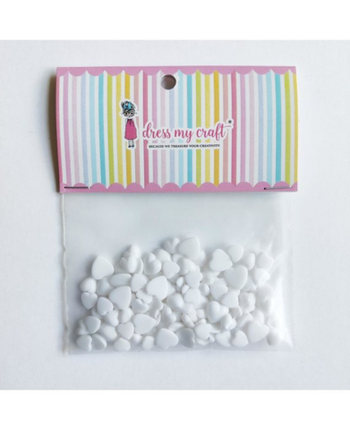 DMC White Heart Dropplets Assorted (4mm/6mm/8mm)