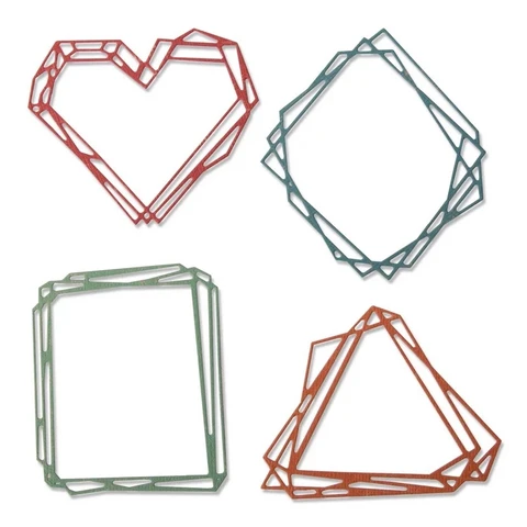 Sizzix Tim Holtz Thinlits: Geo Frames  - stanssisetti
