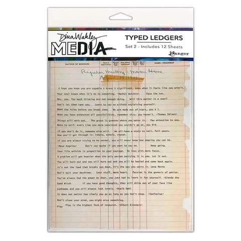 Ranger Dina Wakley Typed Ledgers 2