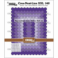 Crealies Crea-Nest-Lies: Big Scalloped Rectangles  #145- stanssisetti
