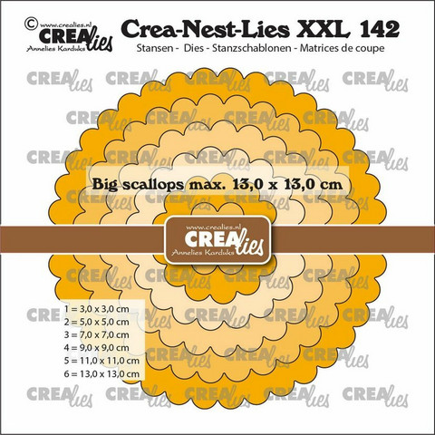 Crealies Crea-Nest-Lies: Big Scalloped Circles #142 - stanssisetti