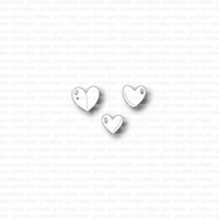 Gummiapan: 3 Small Hearts  -  stanssisetti