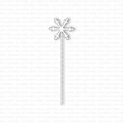 Gummiapan: Snowflake on a stick  -stanssi