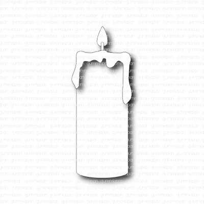 Gummiapan: Large Candle - stanssisetti