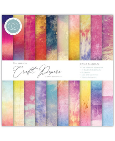 CC Essential Craft Papers 6 x 6 :  Retro Summer