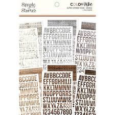 Simple Stories: Color Vibe Alpha Sticker Book: Woods - tarrakirja