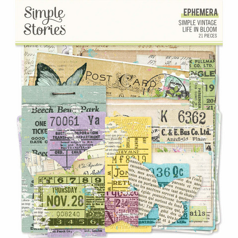 Simple Stories: Simple Vintage Life  in Bloom Large Ephemera - leikekuvat