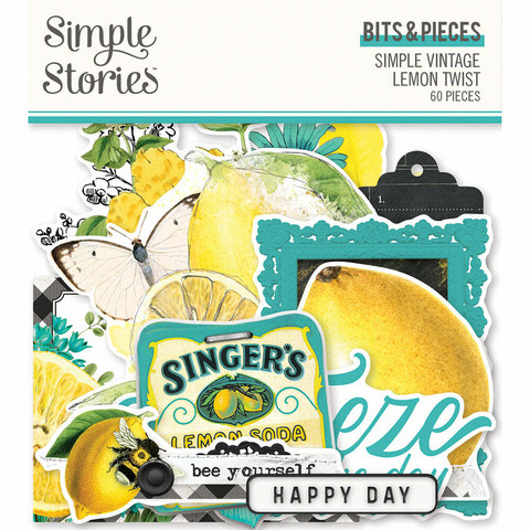 Simple Stories: Simple Vintage Lemon Twist Bits & Pieces  - leikekuvat