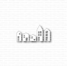 Gummiapan: Mini houses   - stanssisetti