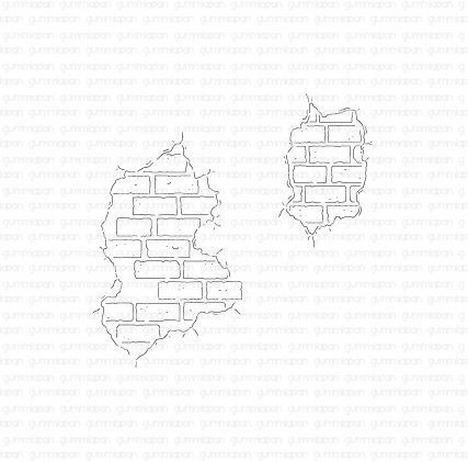 Gummiapan: Brick Wall - stanssisetti