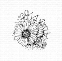 Gummiapan: Anemone Collage  - leimasin