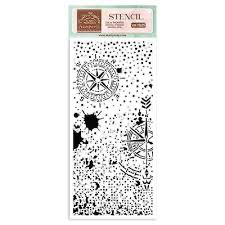 Stamperia: Create Happiness - Compass 12 x 25 cm  - sabluuna