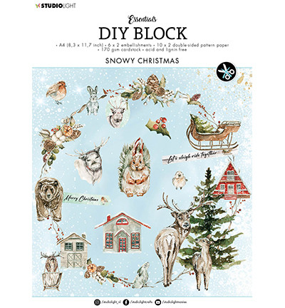 Studio Light DIY Block : Snowy Christmas #48 -askartelulehtiö