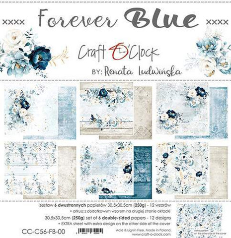 Craft O’Clock: Forever Blue 12x12- paperisetti