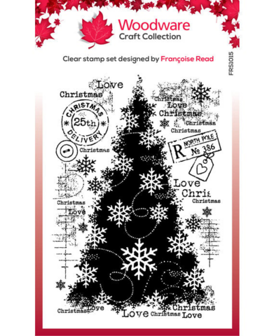 Woodware: Snow Frosted Tree  - kirkas leimasinsetti