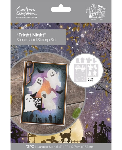 CC: All Hallows Eve - Fright Night Stencil & Stamp Set