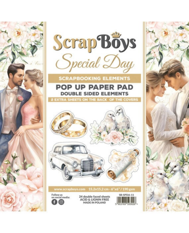 Scrapboys: Special Day  - Pop Up Paper Pad 6x6 - paperikokoelma