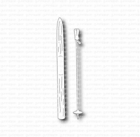 Gummiapan: Ski & Ski Pole  - stanssisetti