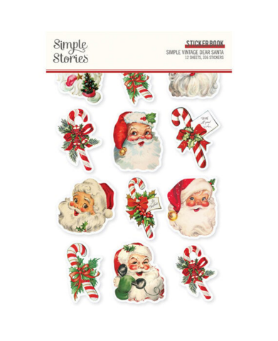 Simple Stories: Simple Vintage Dear Santa Sticker Book - tarrakirja