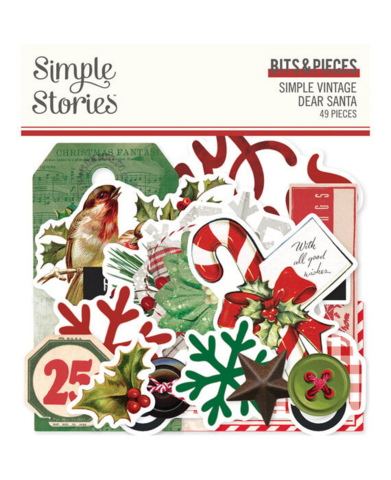 Simple Stories: Simple Vintage Dear Santa Bits & Pieces - leikekuvat