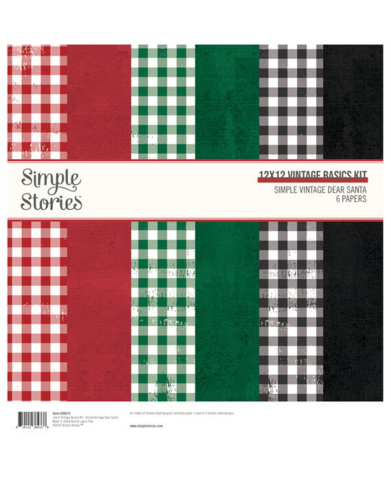 Simple Stories: Simple Vintage Dear Santa Basics 12x12 - paperikokoelma