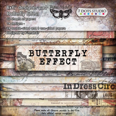 7Dots Studio: Butterfly Effect by Finnabair  6x6 - paperikokoelma