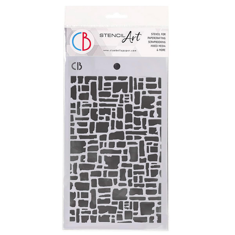 Ciao Bella 5x8 Stencil : Abstract Bricks - sabluuna