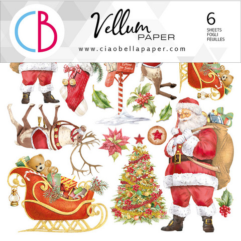 Ciao Bella: Fussy Cut Vellum set 6x6  - Dear Santa
