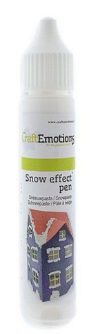 Craftemotions Snow Effect Pen  - True Snow 30ml - lumiaine
