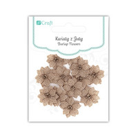 DP Craft: Burlap Flowers 12kpl - kukkapakkaus