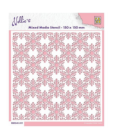 Nellies Choice Mixed Media 15x15 cm Stencil : Snowflakes - sabluuna
