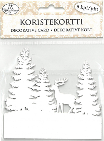 JK Primeco: Koristekortti poro ja kuuset  - leikekuviopakkaus
