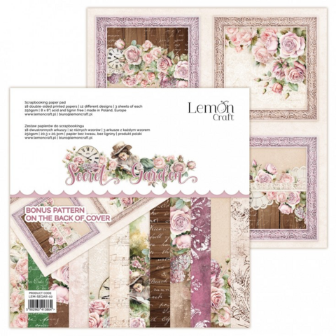 Lemoncraft: Secret Garden 8x8  -paperilehtiö