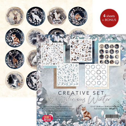Craft & You Design: Mysterious Winter Creative Set Small 12x12 - paperikokoelma