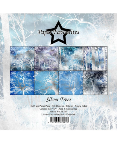 Paper Favourites: Silver Trees  6x6 -  paperikko