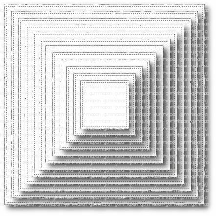 Gummiapan: Hand Drawn Squares With Small Stitches  -  stanssisetti